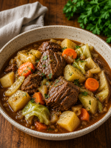 Slow-Cooker Braised Beef & Cabbage Stew